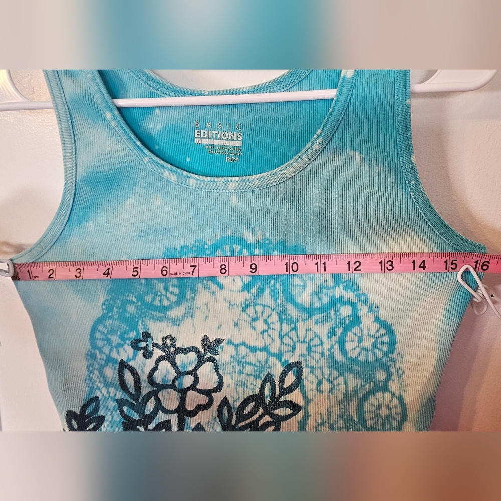 Tie-Dye Floral Tank Top - Picture 3 of 11
